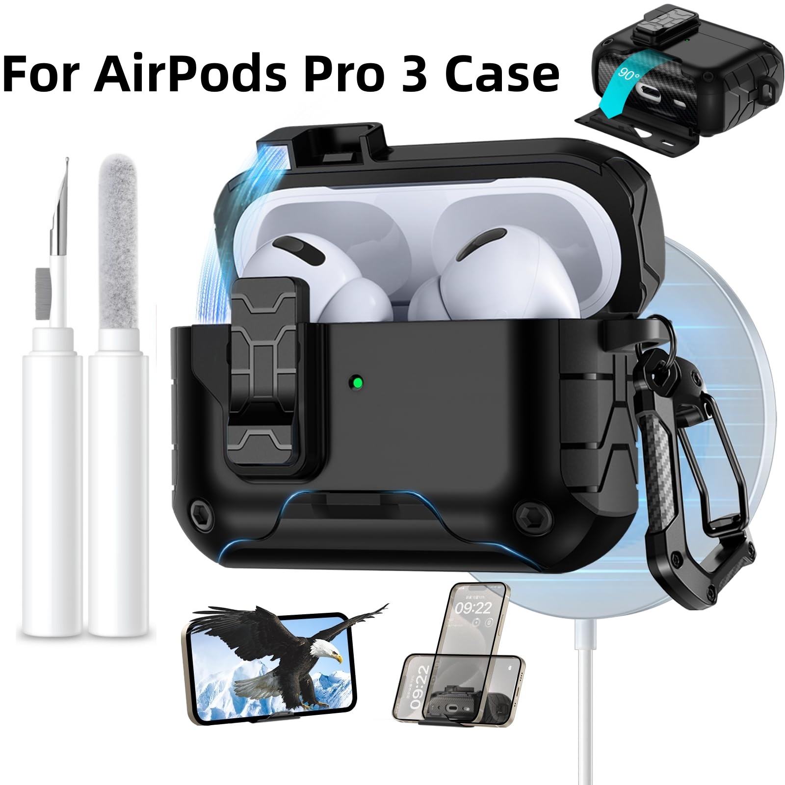 AirPods Pro 3用イヤホンケース、安全ロックと携帯 - Pop Display Shelf のレビューと価格