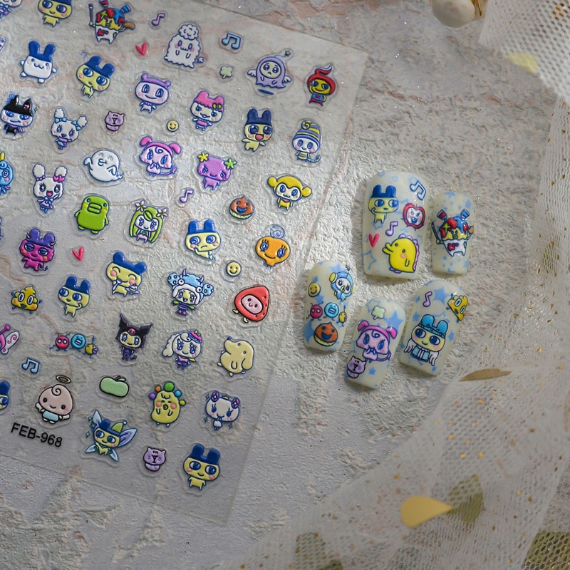 新しい電子ペット ママチ クチパチ 3D レリーフネイルステ - Bandai Model Tamagotchi のレビューと価格