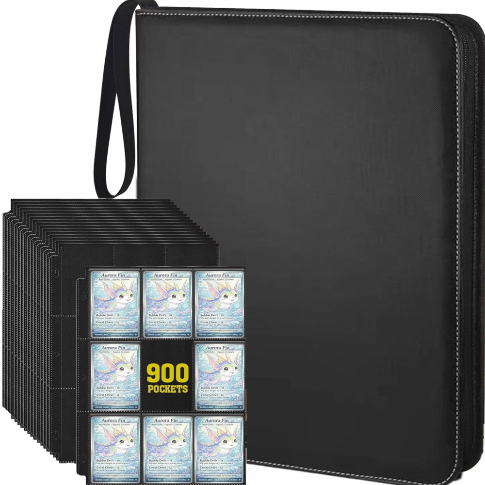 900ポケットカードバインダーアルバム、50枚の9ポケット両 - Trading Card Binder のレビューと価格